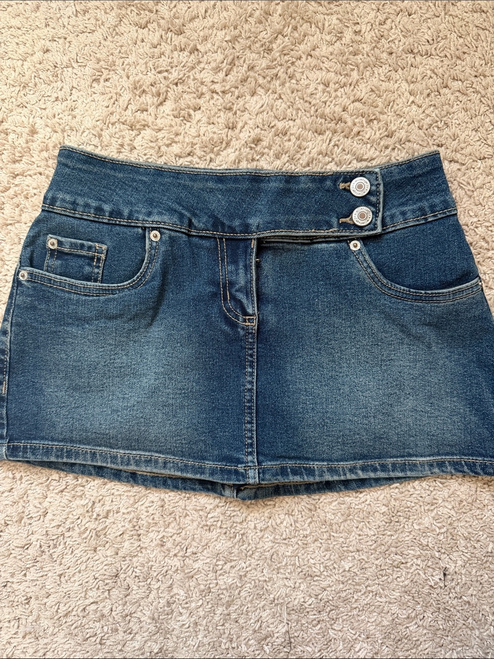 Classic Blue Denim Mini Skort
